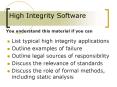 High Integrity Software PowerPoint PPT Presentation