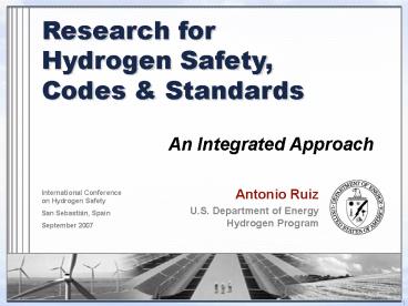 Research for Hydrogen Safety,