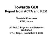 Towards GDI Report from ACFA and KEK