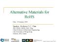 Alternative Materials for RoHS PowerPoint PPT Presentation