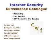 Internet Security Surveillance Catalogue