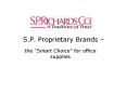 S.P. Proprietary Brands  PowerPoint PPT Presentation