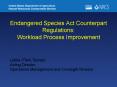 Endangered Species Act Counterpart Regulations: Workload Process Improvement PowerPoint PPT Presentation