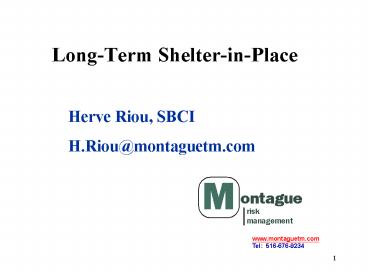 LongTerm ShelterinPlace