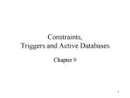 Constraints, Triggers and Active Databases