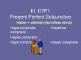 III' C7P1 Present Perfect Subjunctive PowerPoint PPT Presentation