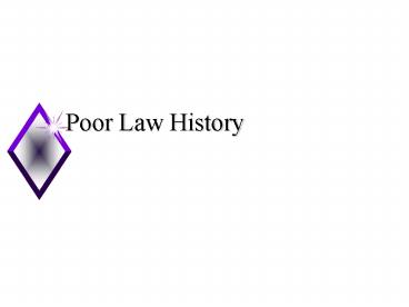 Poor Law History