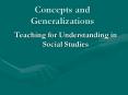 Concepts and Generalizations PowerPoint PPT Presentation