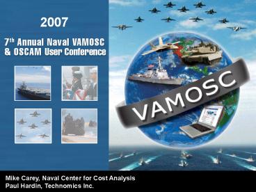 Mike Carey, Naval Center for Cost Analysis
