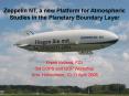 Zeppelin NT, a new Platform for Atmospheric Studies in the Planetary Boundary Layer PowerPoint PPT Presentation