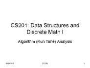 CS201: Data Structures and Discrete Math I