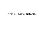 Artificial Neural Networks