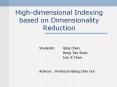 High-dimensional Indexing based on Dimensionality Reduction PowerPoint PPT Presentation