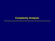 Complexity Analysis