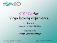 SIESTA for Virgo locking experience