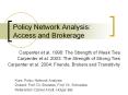 Policy Network Analysis: Access and Brokerage PowerPoint PPT Presentation