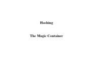 Hashing  The Magic Container