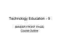 Technology Education - 9 PowerPoint PPT Presentation