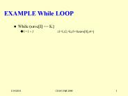 EXAMPLE While LOOP