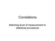 Correlations