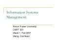 Information Systems Management PowerPoint PPT Presentation