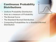 Continuous Probability Distributions