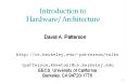 Introduction to Hardware/Architecture PowerPoint PPT Presentation