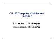 CS 162 Computer Architecture Lecture 1