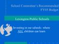 School Committees Recommended FY05 Budget PowerPoint PPT Presentation