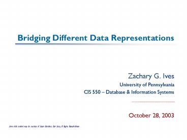 Bridging Different Data Representations
