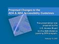Proposed Changes to the ADA PowerPoint PPT Presentation