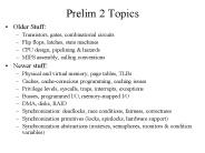Prelim 2 Topics