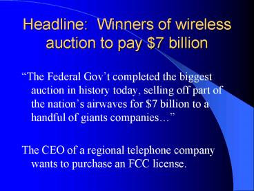 Headline: Winners of wireless auction to pay $7 billion