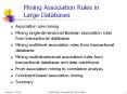Mining Association Rules in Large Databases PowerPoint PPT Presentation