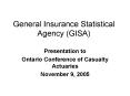 General Insurance Statistical Agency GISA PowerPoint PPT Presentation