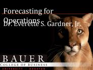 Forecasting for Operations