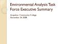 Environmental Analysis Task Force Executive Summary PowerPoint PPT Presentation