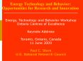 Energy Technology and Behavior: Opportunities for Research and Innovation PowerPoint PPT Presentation