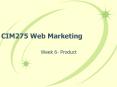 CIM275 Web Marketing PowerPoint PPT Presentation