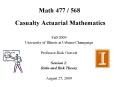 Math 477 568 Casualty Actuarial Mathematics PowerPoint PPT Presentation