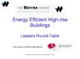 Energy Efficient Highrise Buildings Leaders RoundTable PowerPoint PPT Presentation