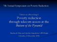 Teleuse on a Shoestring 2: Poverty reduction through telecom access at the Bottom of the Pyramid PowerPoint PPT Presentation