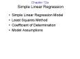 Chapter 12a Simple Linear Regression PowerPoint PPT Presentation