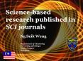 Sciencebased research published in SCI journals PowerPoint PPT Presentation