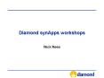 Diamond synApps workshops PowerPoint PPT Presentation