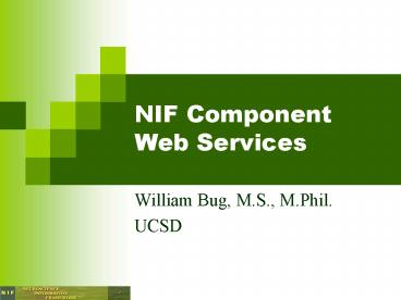 NIF Component Web Services