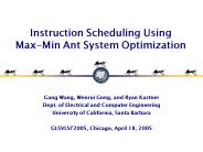 Instruction Scheduling Using Max-Min Ant System Optimization