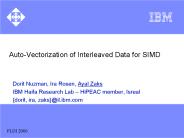 Auto-Vectorization of Interleaved Data for SIMD