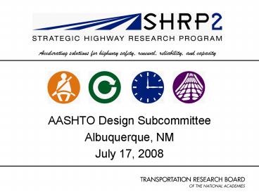 AASHTO Design Subcommittee