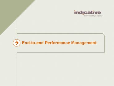 Endtoend Performance Management